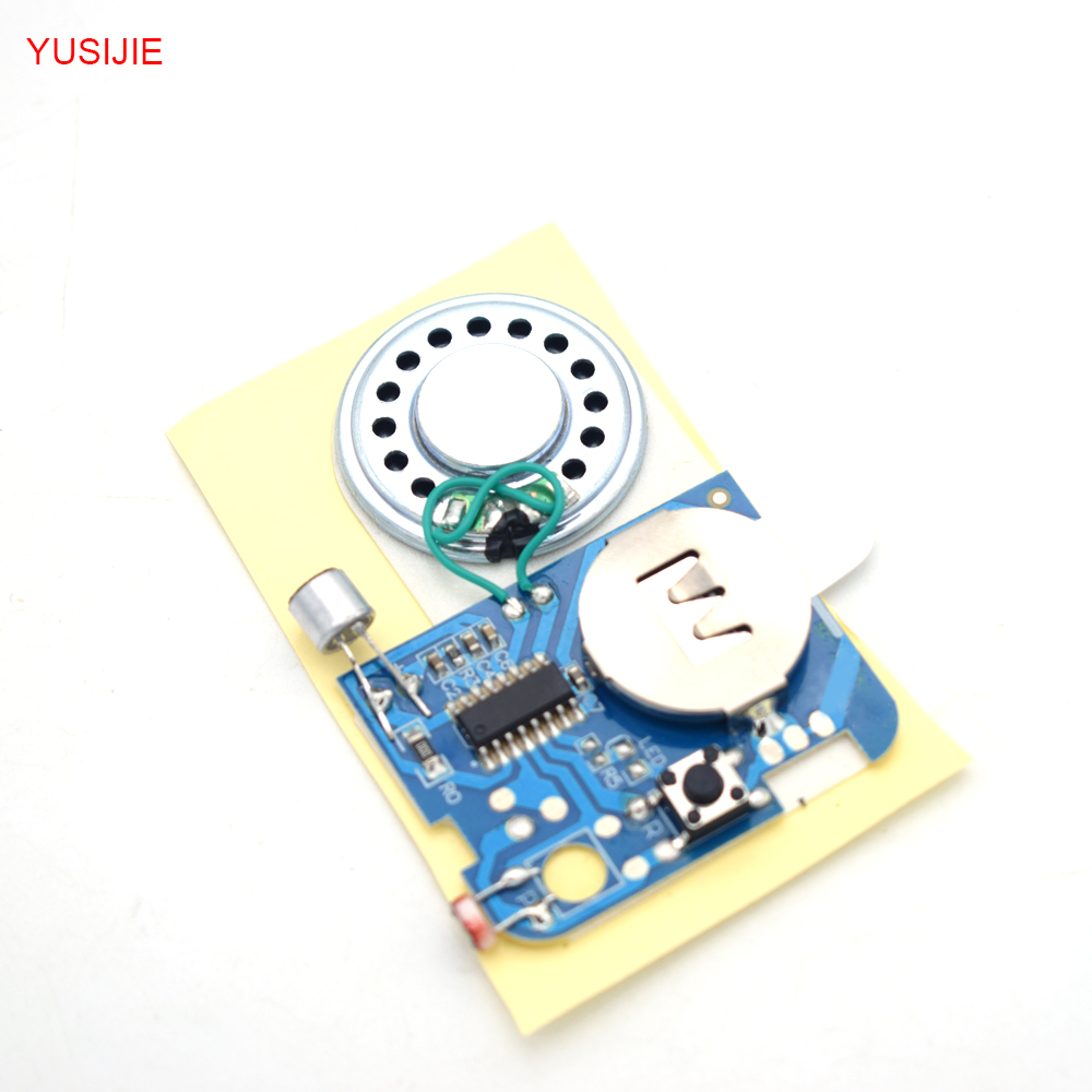 YUSIJIE-R30S Light Sensitive Sensor Activated Voice Recorder Sound Chip Module with MIC Recordable for DIY Birthday Christmas Greeting Card
