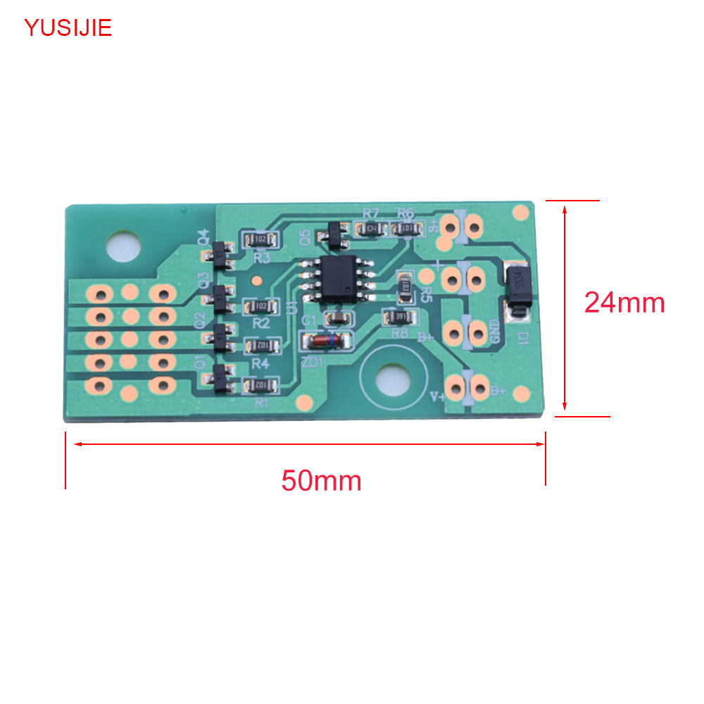 YUSIJIE-420 solar charging red and blue LED strobe light module 4-way warning light movement module