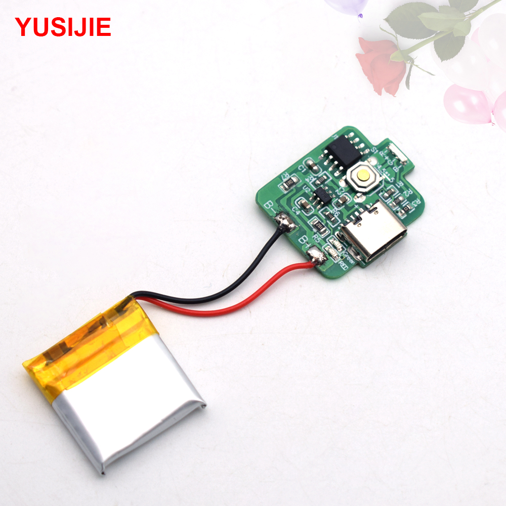 YUSIJIE-425 LED colorful lights RGB color change with lithium battery USB rechargeable DIY model electronic gift lighting pcba