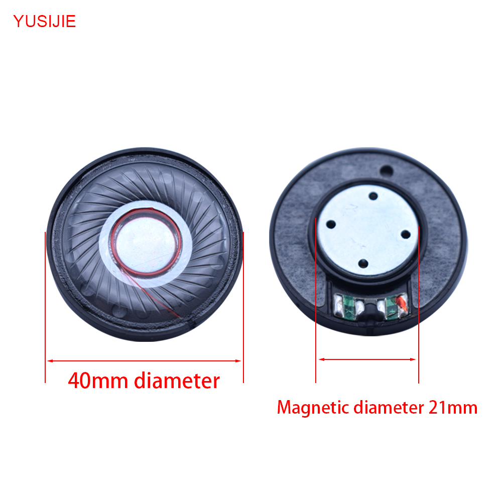 YUSIJIE-445 Diameter 40mm bluetooth earphone speaker 0.25W head-mounted plastic inner magnetic round 32 ohm music speaker