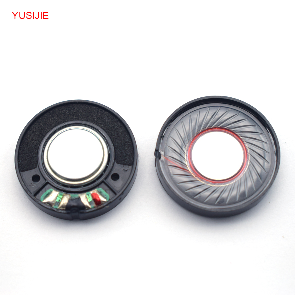 YUSIJIE-448 Factory direct supply 30mm round inner magnetic horn plastic shell 32 ohm Bluetooth headphone speaker