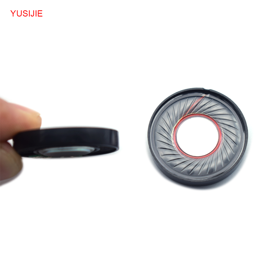 YUSIJIE-448 Factory direct supply 30mm round inner magnetic horn plastic shell 32 ohm Bluetooth headphone speaker